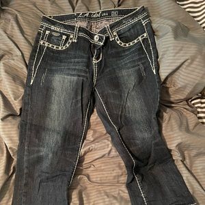 L.A. Idol Embellished cropped jeans